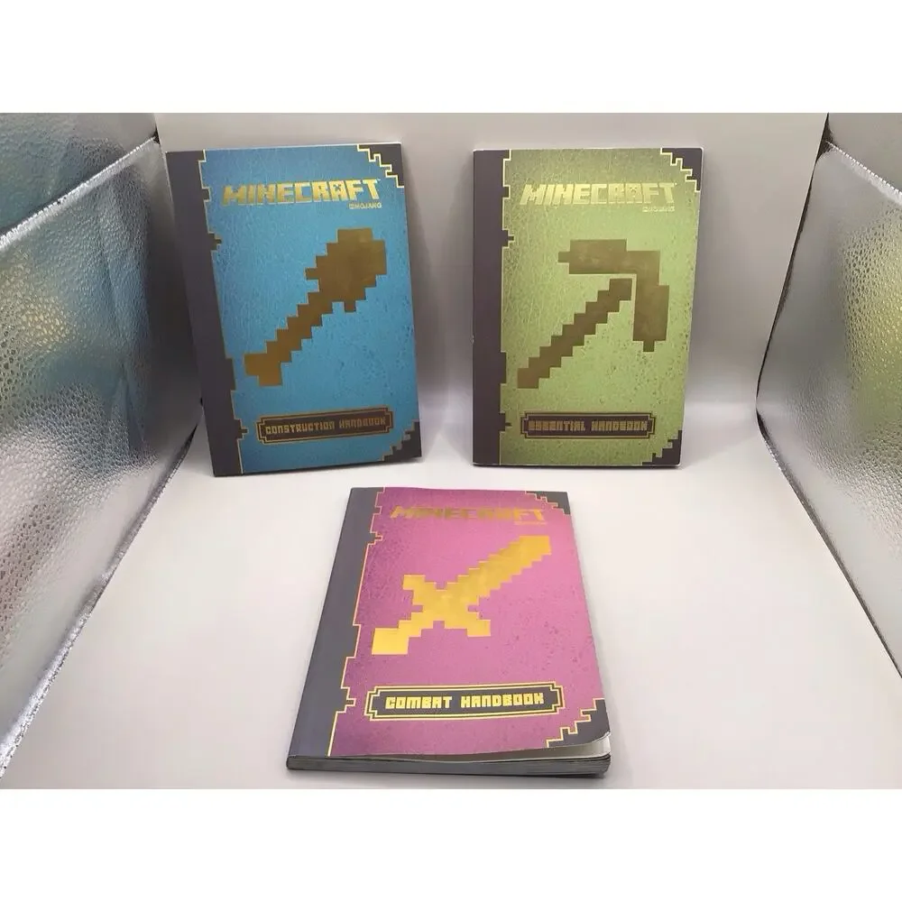 Mojang Minecraft Handbooks Set of 4: Essential, Combat, Construction, Redstone